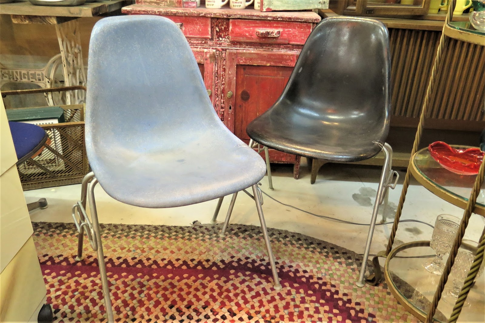 70年代 Eames イームズ アームシェルチェア ナウガレザー